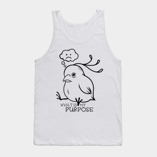 Lost in the Abyss: The Melancholic Existential Bird Tank Top